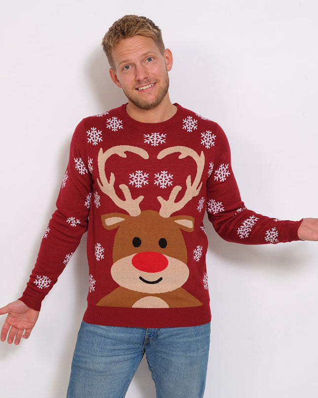 Cute Reindeer Christmas Sweater for Men