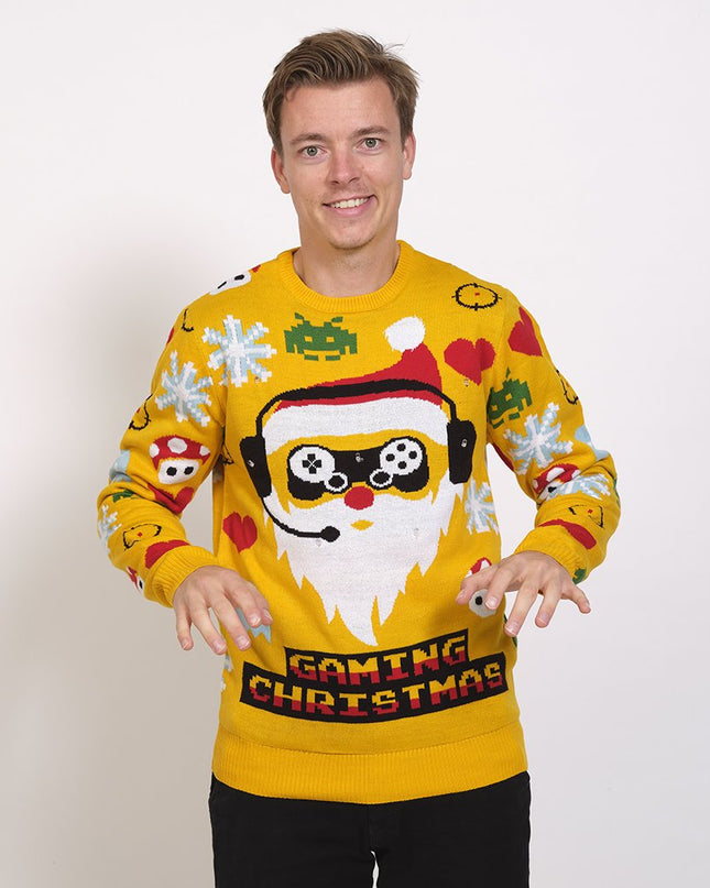 Gamer Christmas Sweater for Men - Bright and Festive