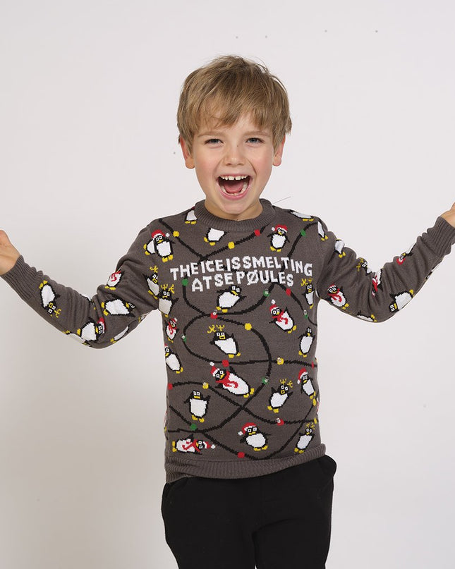 Penguin Christmas Sweater for Kids
