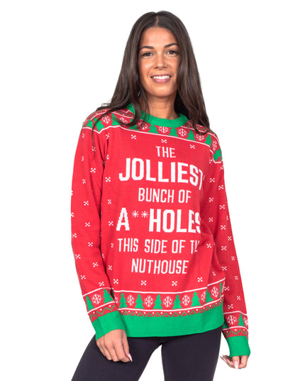 The Jolliest Bunch Red Ugly Christmas Sweater