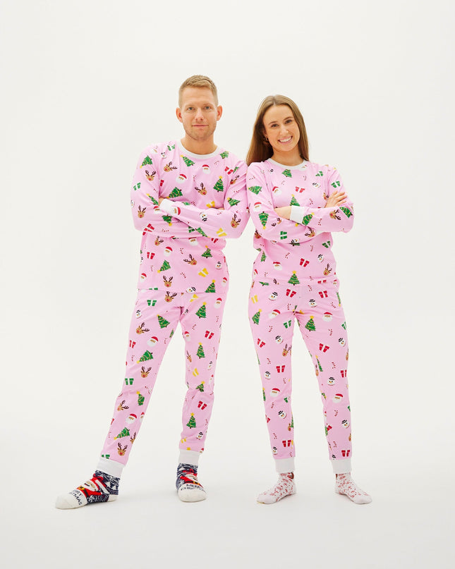 Pinkish Christmas Pajamas for Men - All-Year Comfort