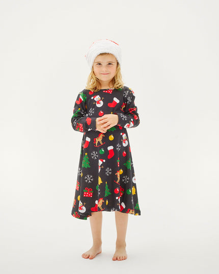 Black Christmas Dress for Kids