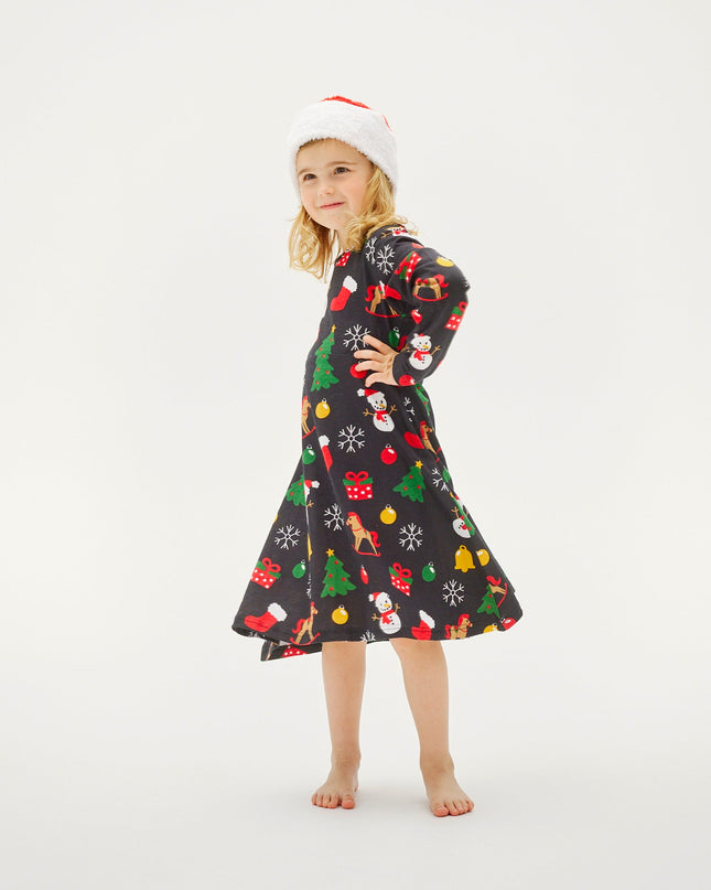 Black Christmas Dress for Kids