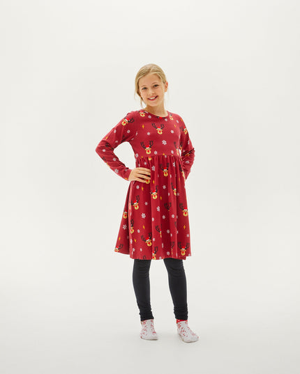 Rudolph Christmas Dress for Kids