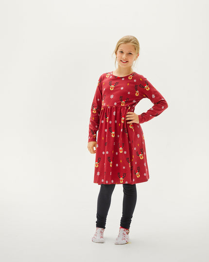 Rudolph Christmas Dress for Kids