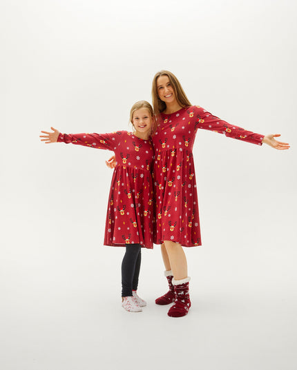 Rudolph Christmas Dress for Kids