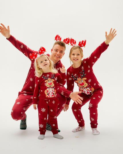 Rudolf's Cute Red Christmas Pajamas for Men