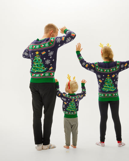 LED Christmas Tree Sweater for Kids