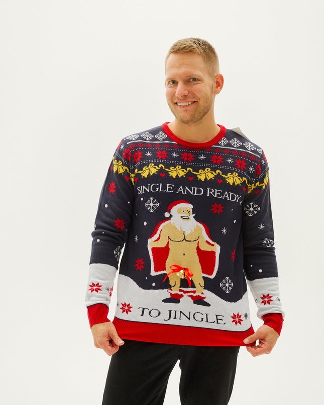 Single and Ready to Jingle Christmas Sweater for Men