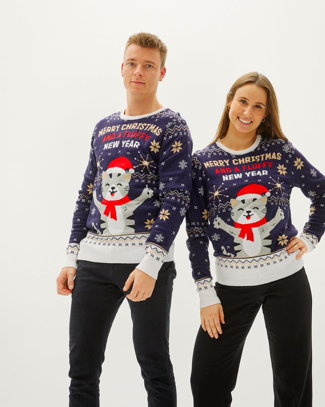 Merry Christmas And A Fluffy New Year Sweater - Women