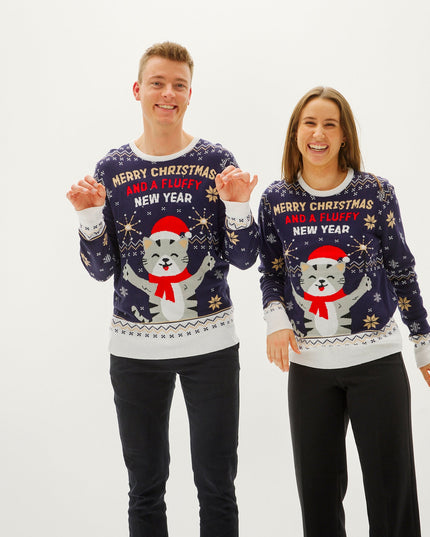Merry Christmas And A Fluffy New Year Sweater - Women
