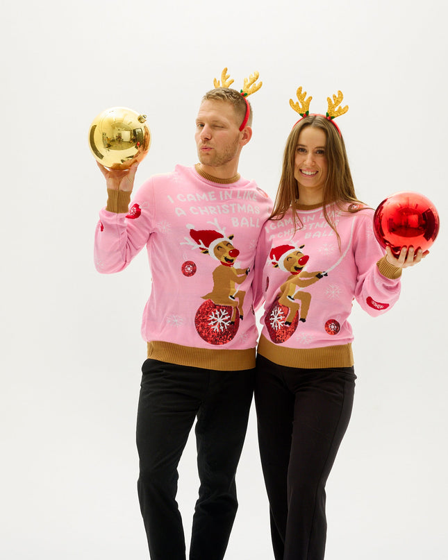 "I Came In Like A Christmas Ball" Sweater for Women - Trine Collection
