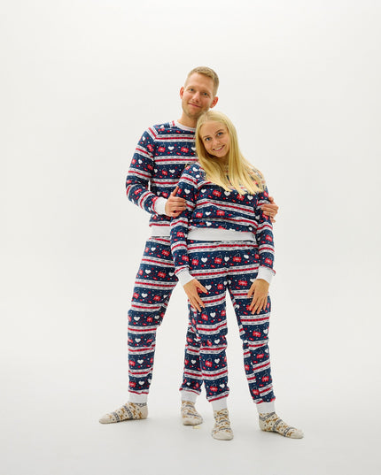 Navy Valentine's Set for Women's Christmas Pajamas