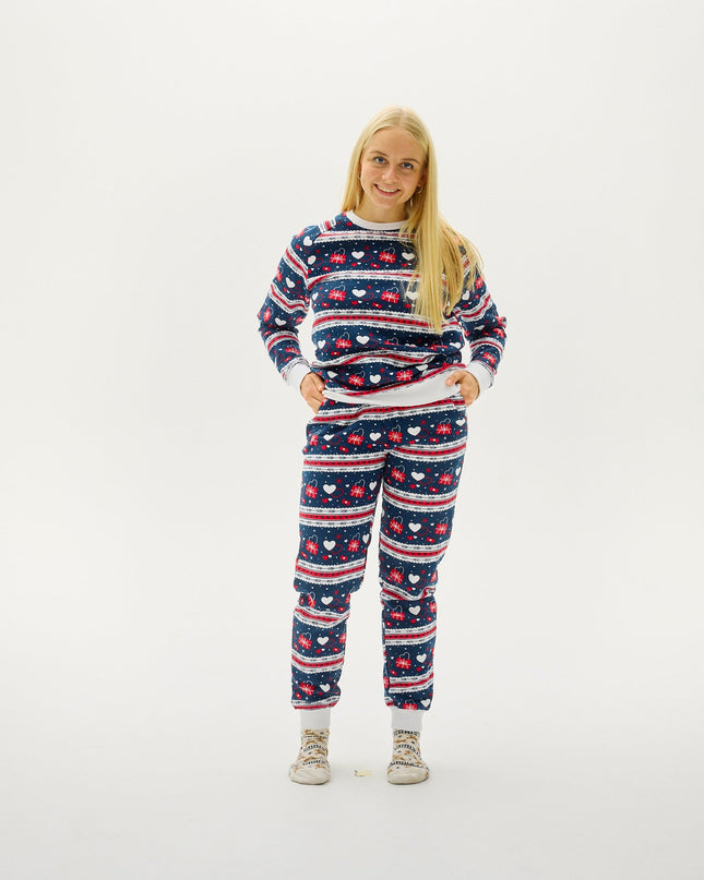 Navy Valentine's Set for Women's Christmas Pajamas