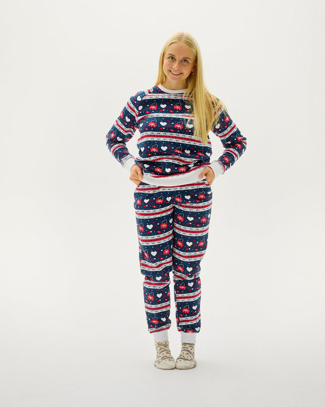 Navy Valentine's Set for Women's Christmas Pajamas