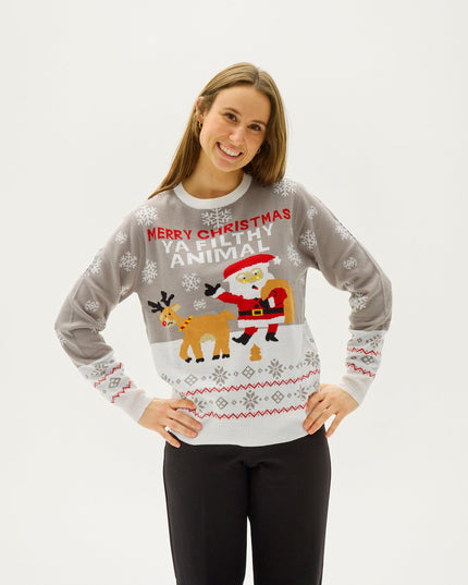 Ya Filthy Animal Christmas Sweater - Women