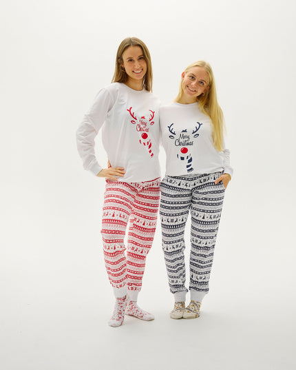 Cute Red Christmas Pajamas for Women - Family Collection