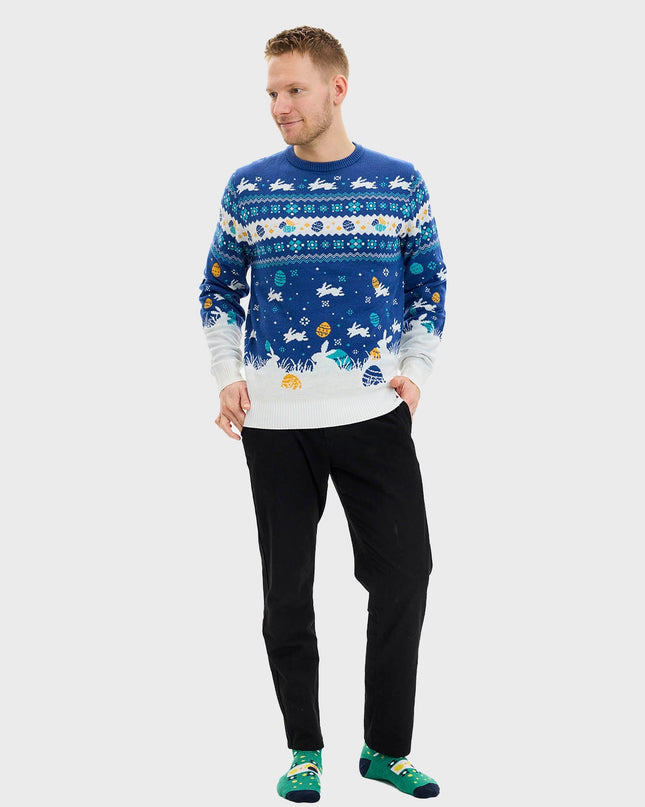 Cute Easter Sweater Blue - Men's Edition