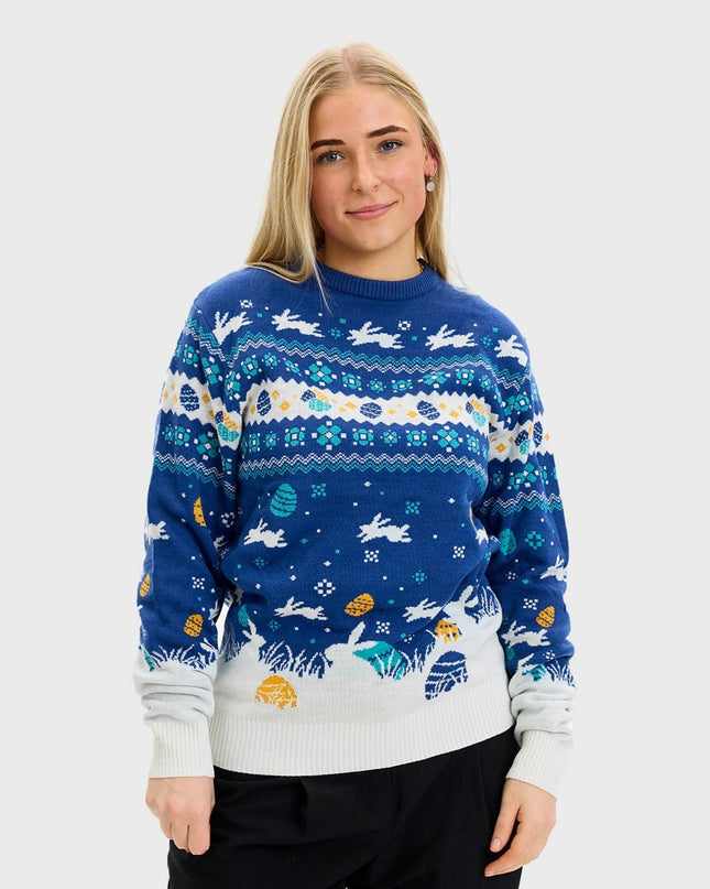 Cute Easter Sweater Blue - Women's Edition