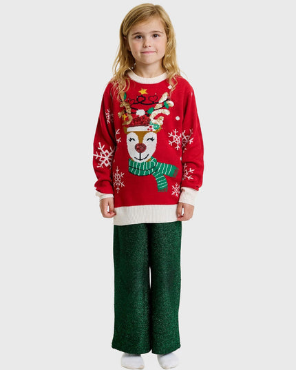Sweet Reindeer Christmas Sweater - Kids' Edition
