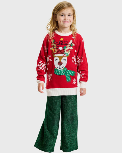 Sweet Reindeer Christmas Sweater - Kids' Edition