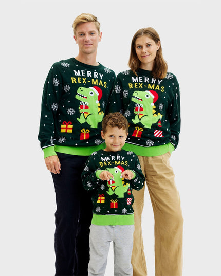 Cute Dino Christmas Sweater - Men