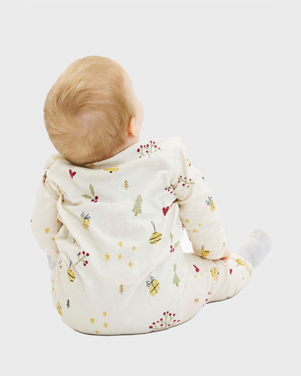 Beige Christmas Pajamas for Babies