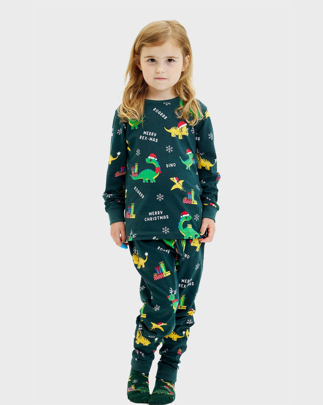 Dino Christmas Pajamas for Kids - Family Holiday Fun