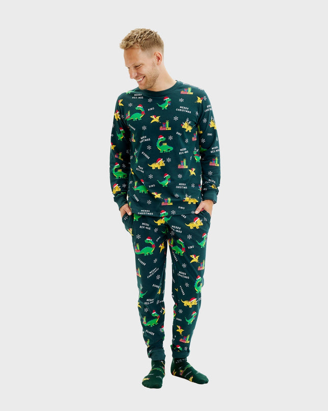 Dino Christmas Pajamas for Men