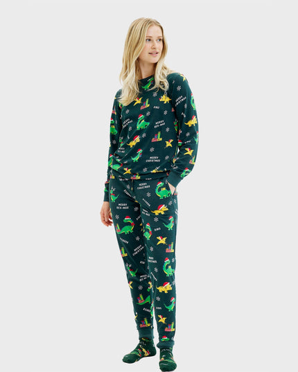 Dino Christmas Pajamas for Women - Family Collection