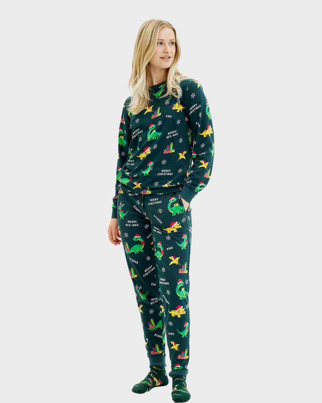 Dino Christmas Pajamas for Women