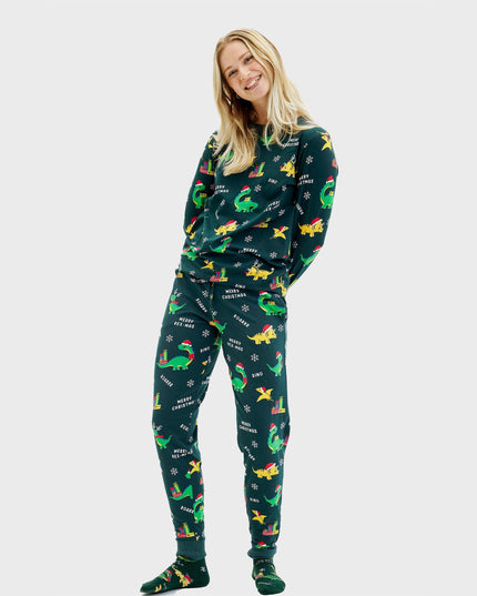 Dino Christmas Pajamas for Women - Family Collection