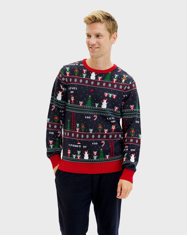 Vintage Gamer Christmas Sweater - Men