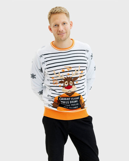 Criminal Rudolph Christmas Sweater for Men - Family Style