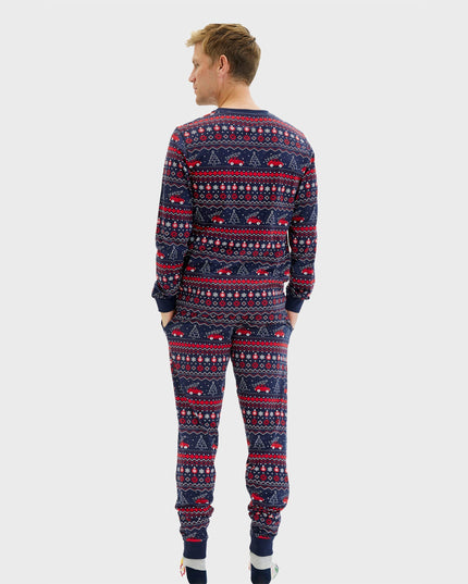 Men's Christmas Pajamas - Driving Home for the Holidays
