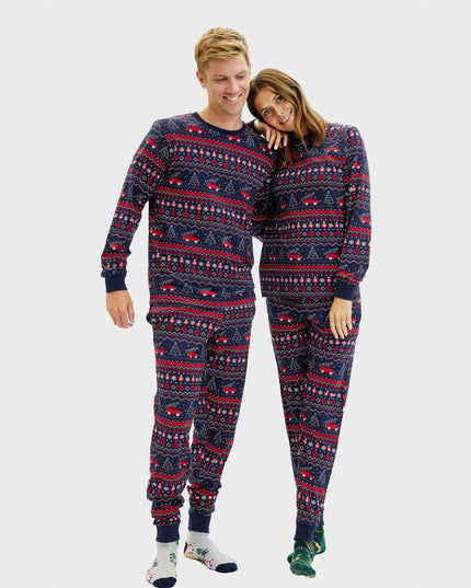 Men's Christmas Pajamas - Driving Home for the Holidays