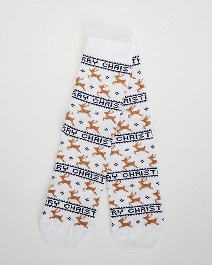 Elegant Cream Christmas Socks