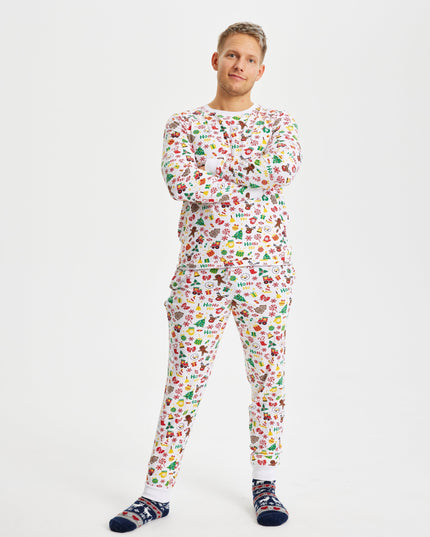 White Christmas Pajamas for Men