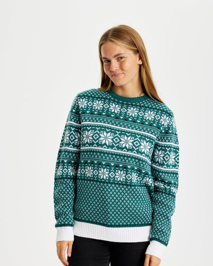 Traditional Green Christmas Sweater for Women