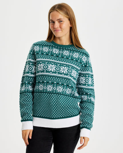 Traditional Green Christmas Sweater for Women