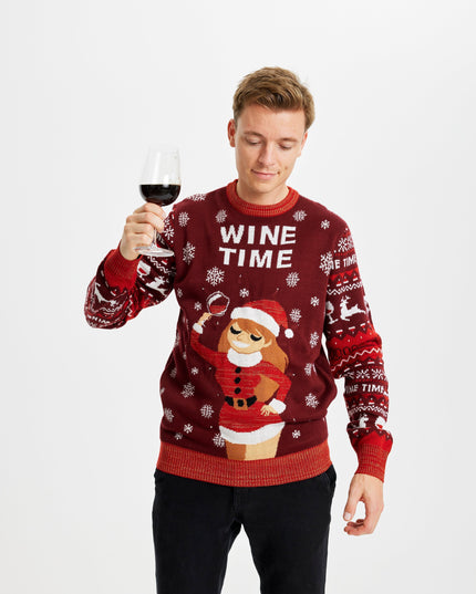 "Wine Time" Christmas Sweater for Men
