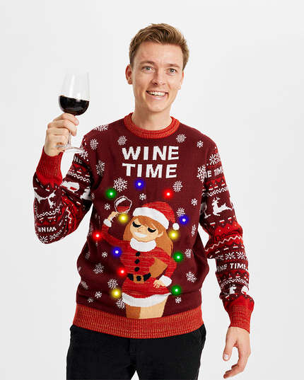 "Wine Time" Christmas Sweater for Men