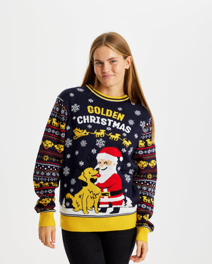 Golden Christmas Sweater for Women