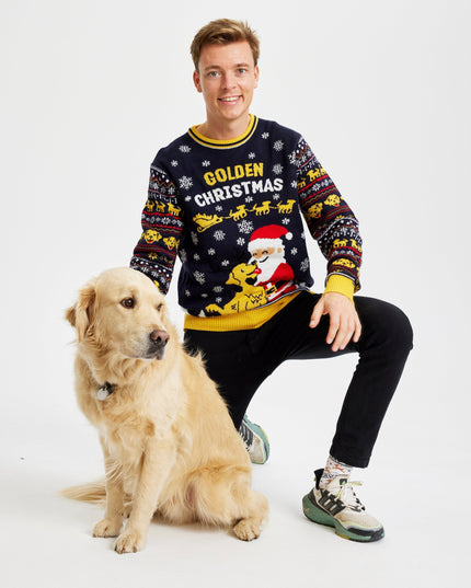 Golden Christmas Sweater for Men