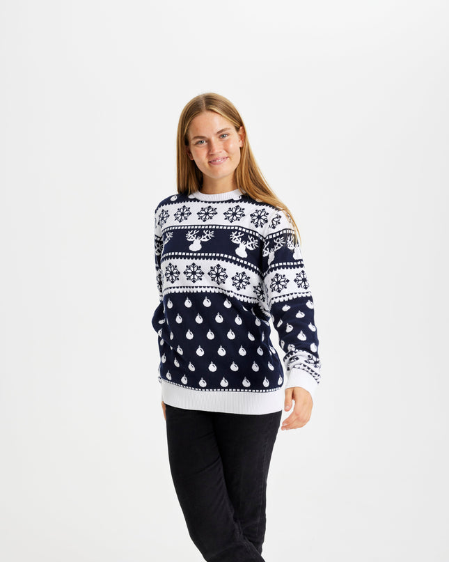 Classic Blue Christmas Sweater for Women