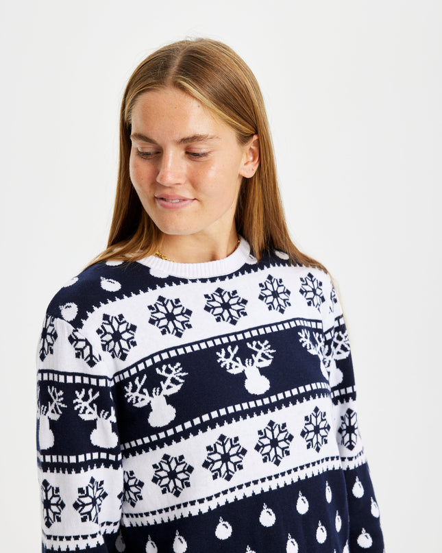 Classic Blue Christmas Sweater for Women