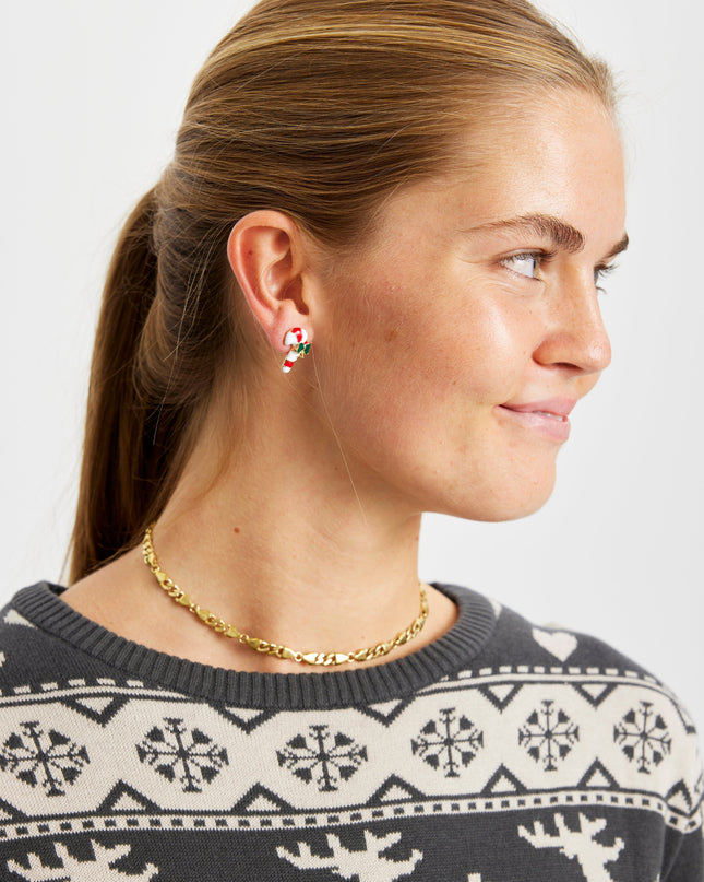 Candy Cane Earrings for Kids