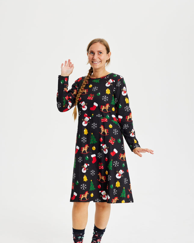 Black Christmas Dress for Kids