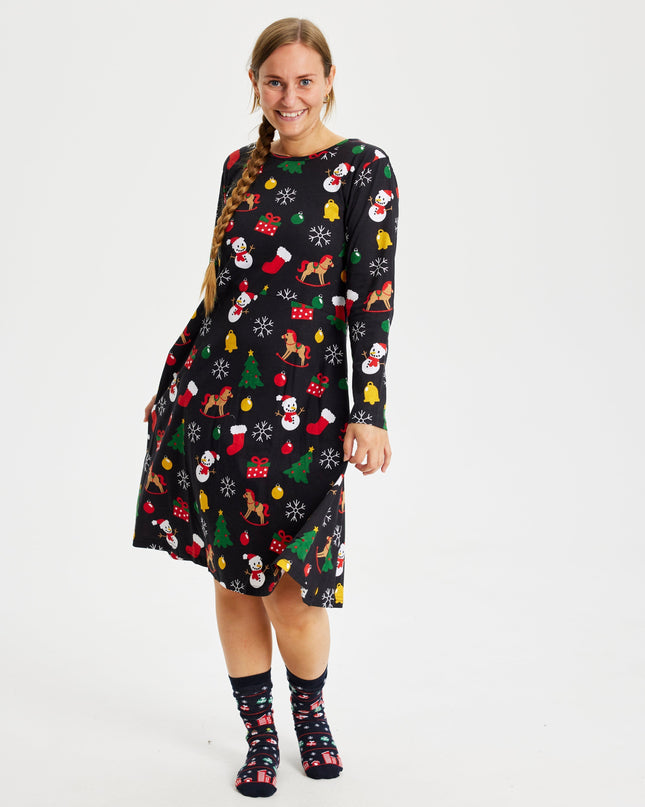 Black Christmas Dress for Kids