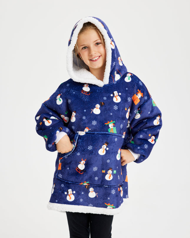 Dreamhoodie Snowman - Blue - Kids